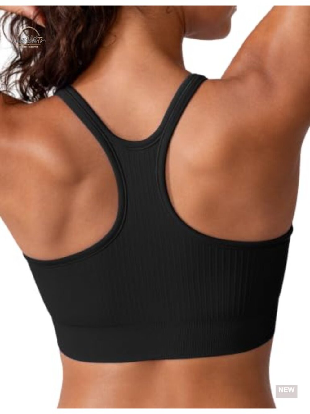 Seamless Scoop Neck Racerback Sports Bra Medium Support